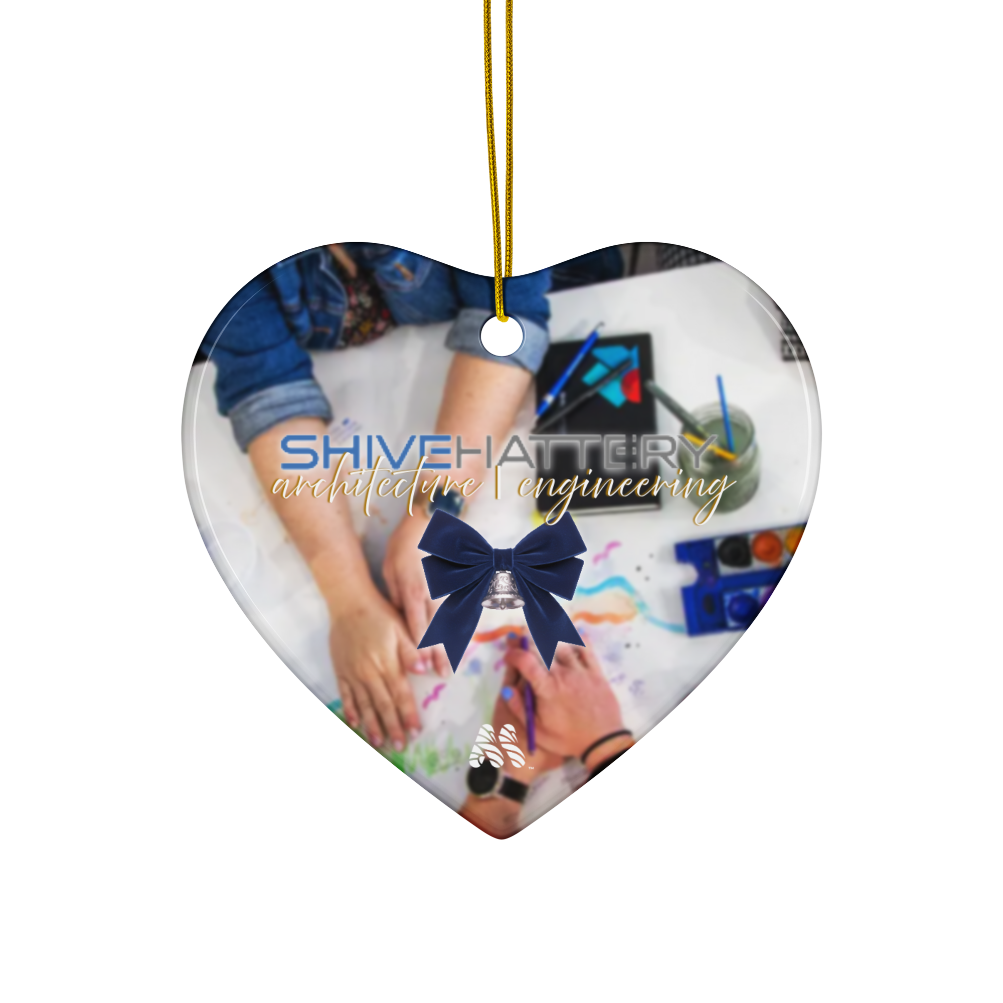 Ceramic Ornament - Heart - From the Together Collection by Shive-Hattery & the Kate Shu Collective
