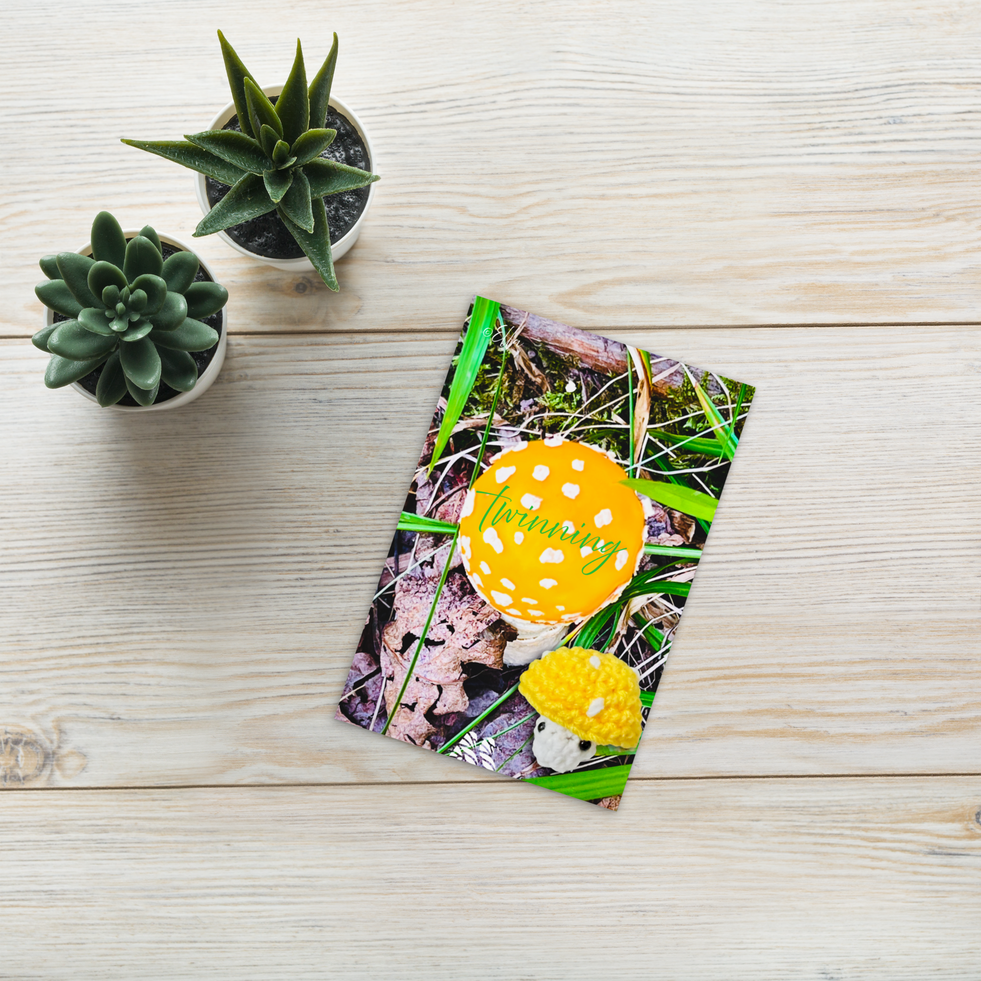 Standard Postcard - 4x6 with Envelope - Good Vibes: Twinning from the Creative Kids Collection by Ella & the Kate Shu Collective