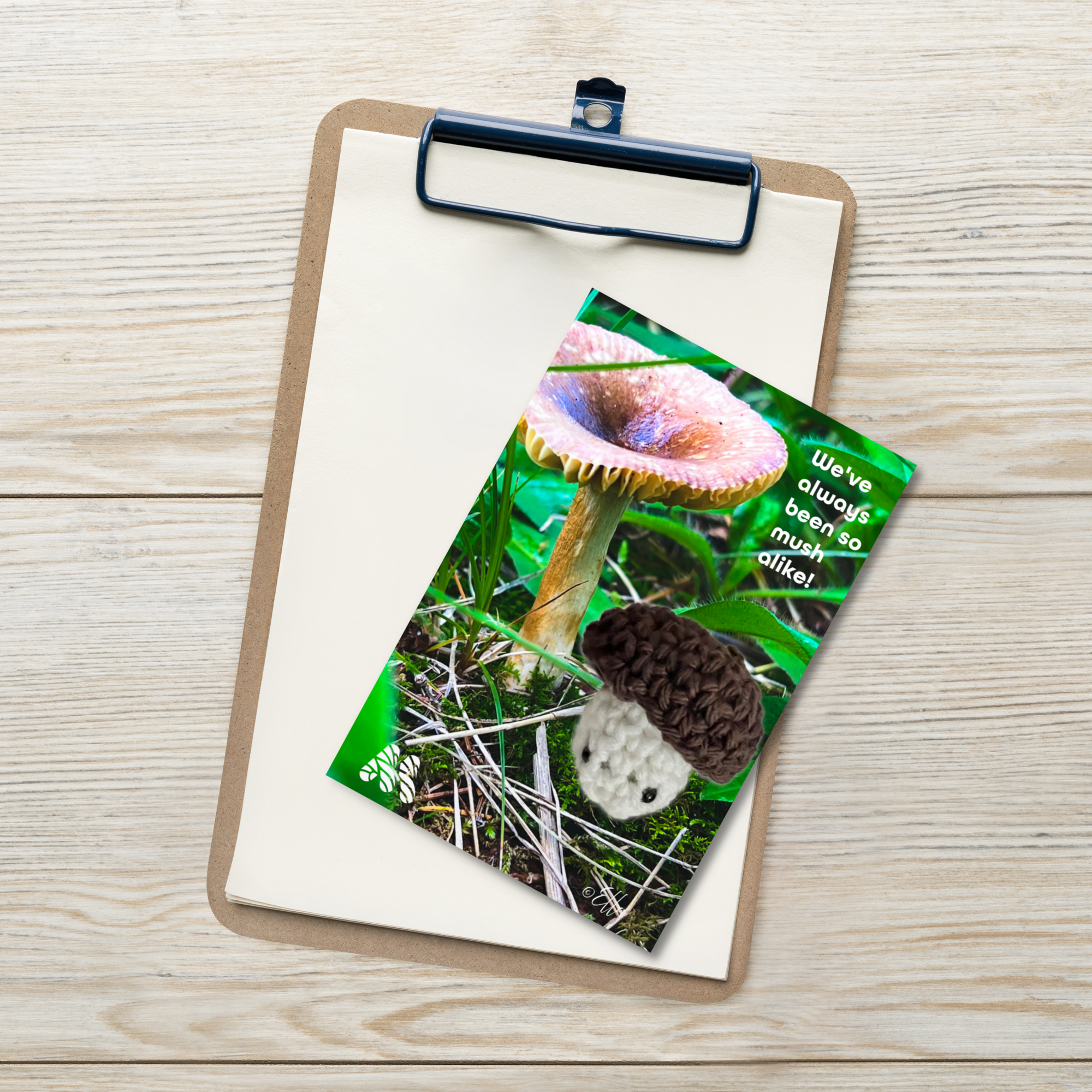 Standard Postcard - 4x6 with Envelope - Good Vibes: We've always been so mush alike, from the Creative Kids Collection by Ella & the Kate Shu Collective