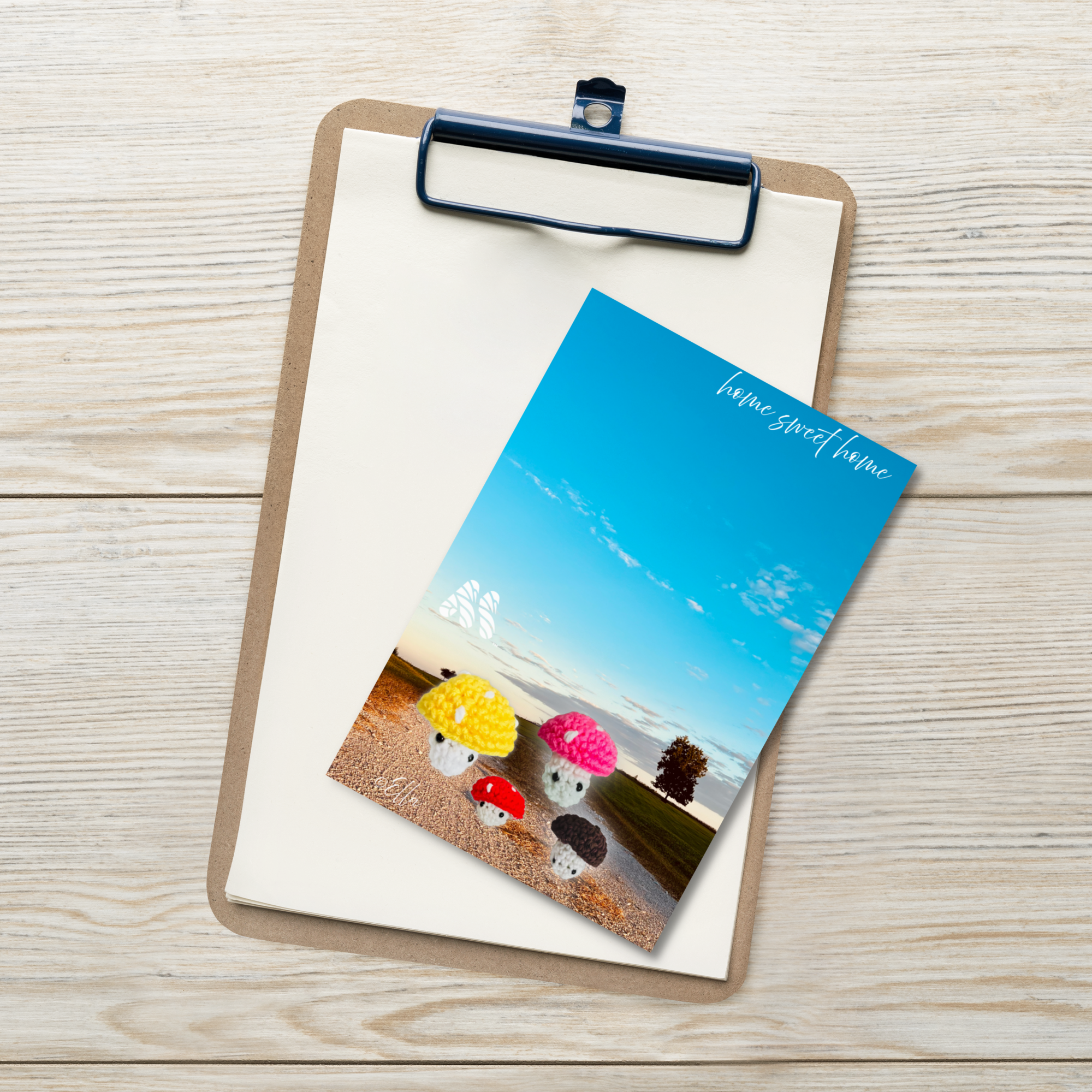 Standard Postcard - 4x6 with Envelope - Family Vacation - Home Sweet Home from the Creative Kids Collection by Ella & the Kate Shu Collective