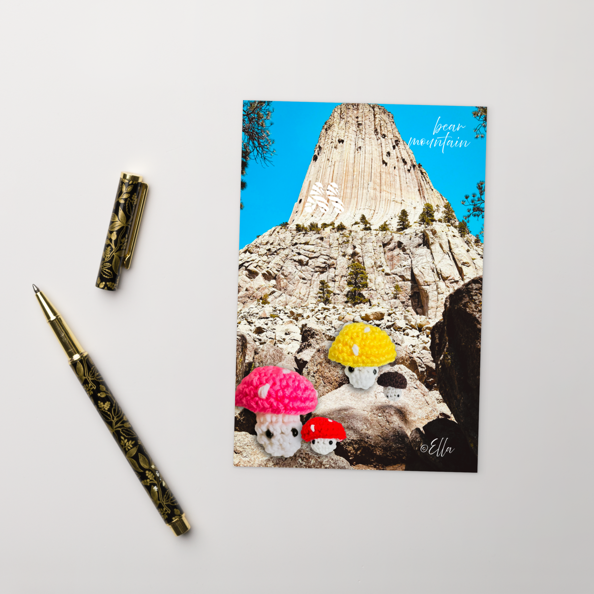 Standard Postcard - 4x6 with Envelope - Family Vacation - Bear Mountain from the Creative Kids Collection by Ella & the Kate Shu Collective