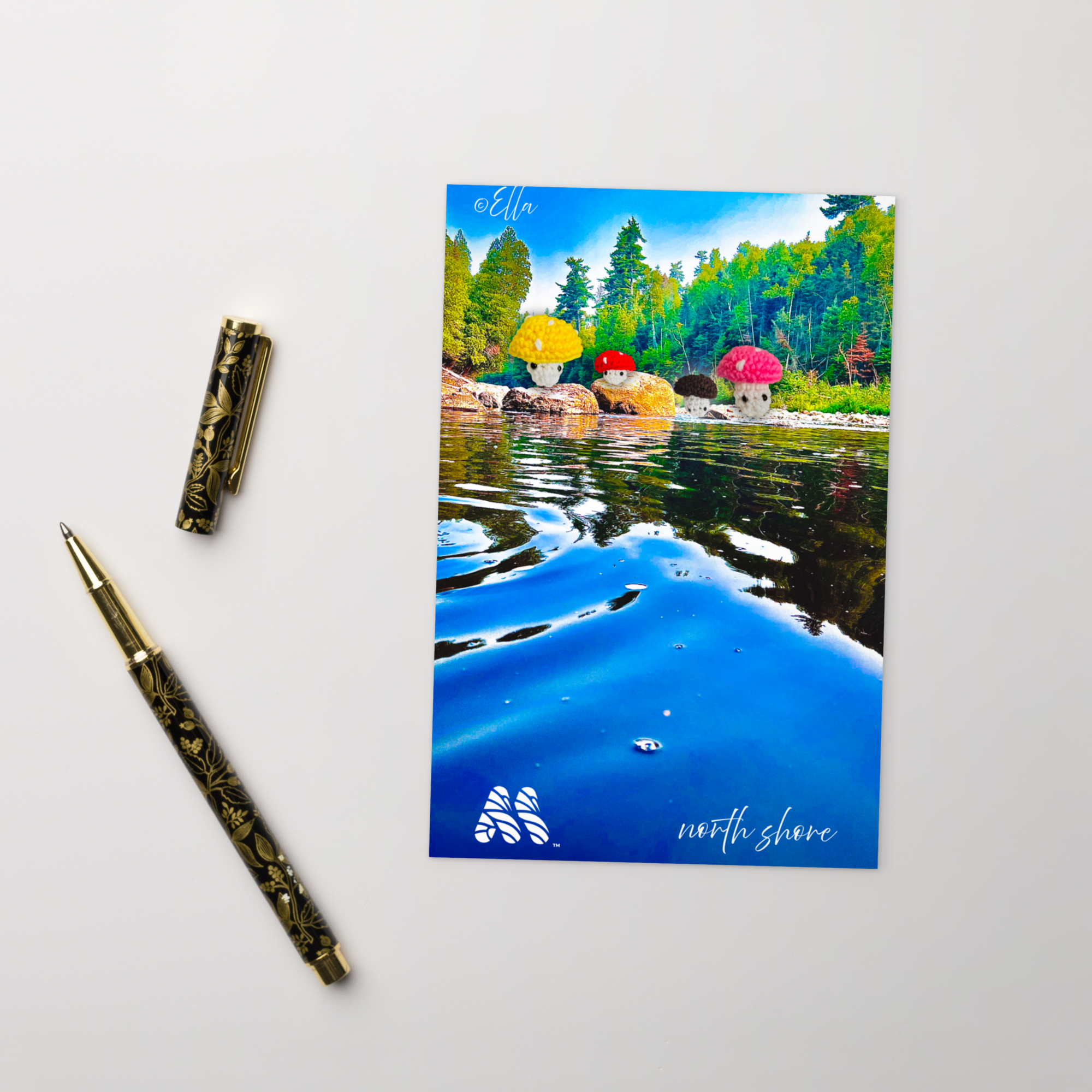 Standard Postcard - 4x6 with Envelope - Family Vacation - North Shore from the Creative Kids Collection by Ella & the Kate Shu Collective