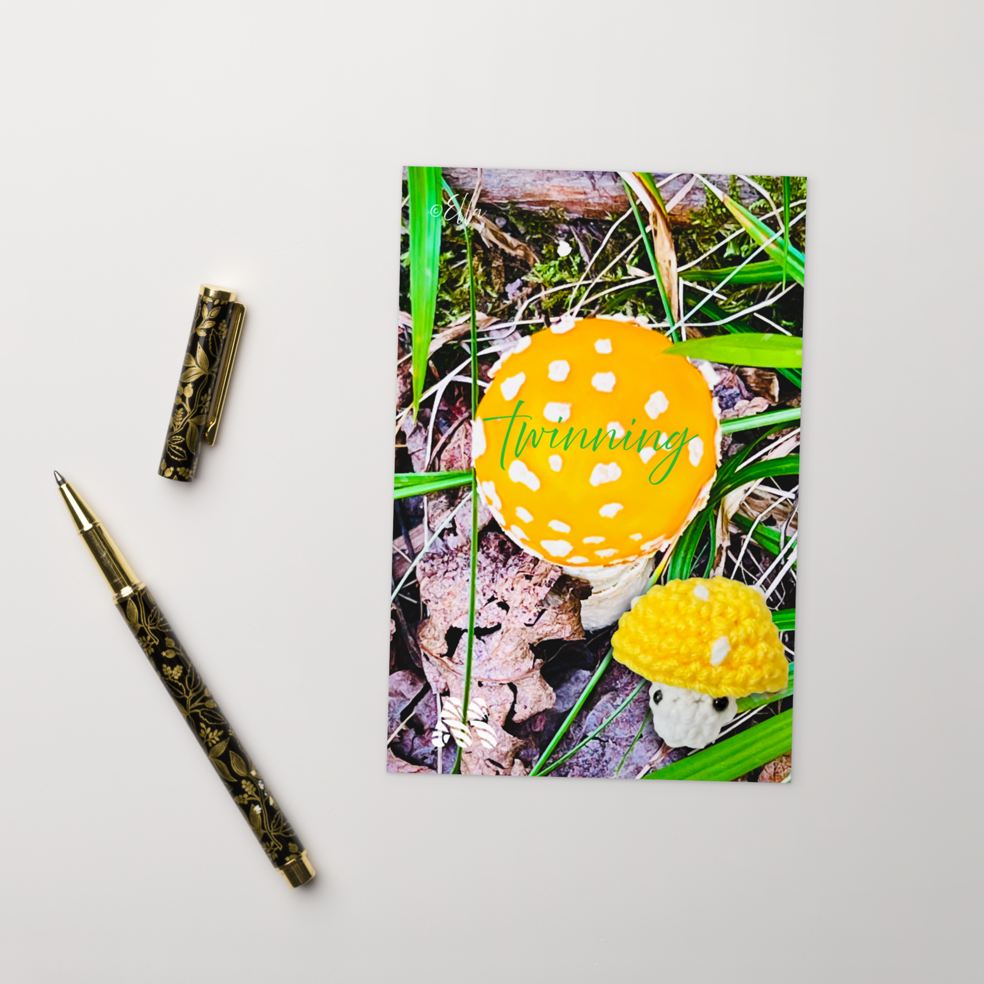 Standard Postcard - 4x6 with Envelope - Good Vibes: Twinning, from the Creative Kids Collection by Ella & the Kate Shu Collective