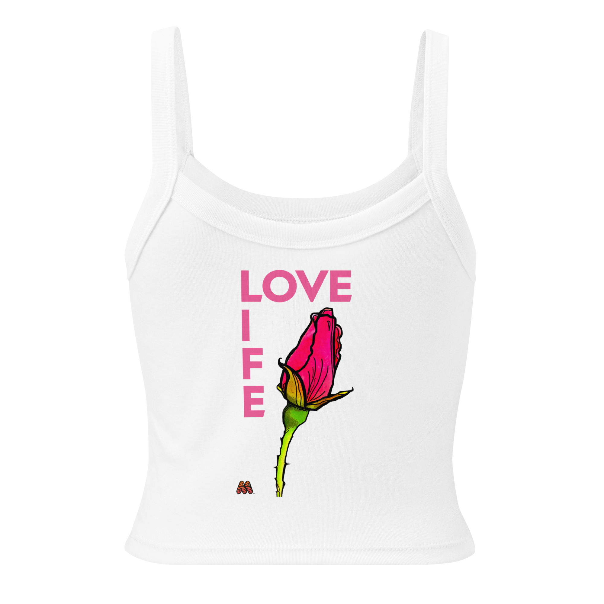 Women’s Micro-Rib Tank Top - 6 Colors, 6 Sizes, Pink Logo Front & Back - Tell Your Story, Love Life by Juli Accola, Artist Kate Shu, & the Kate Shu Collective