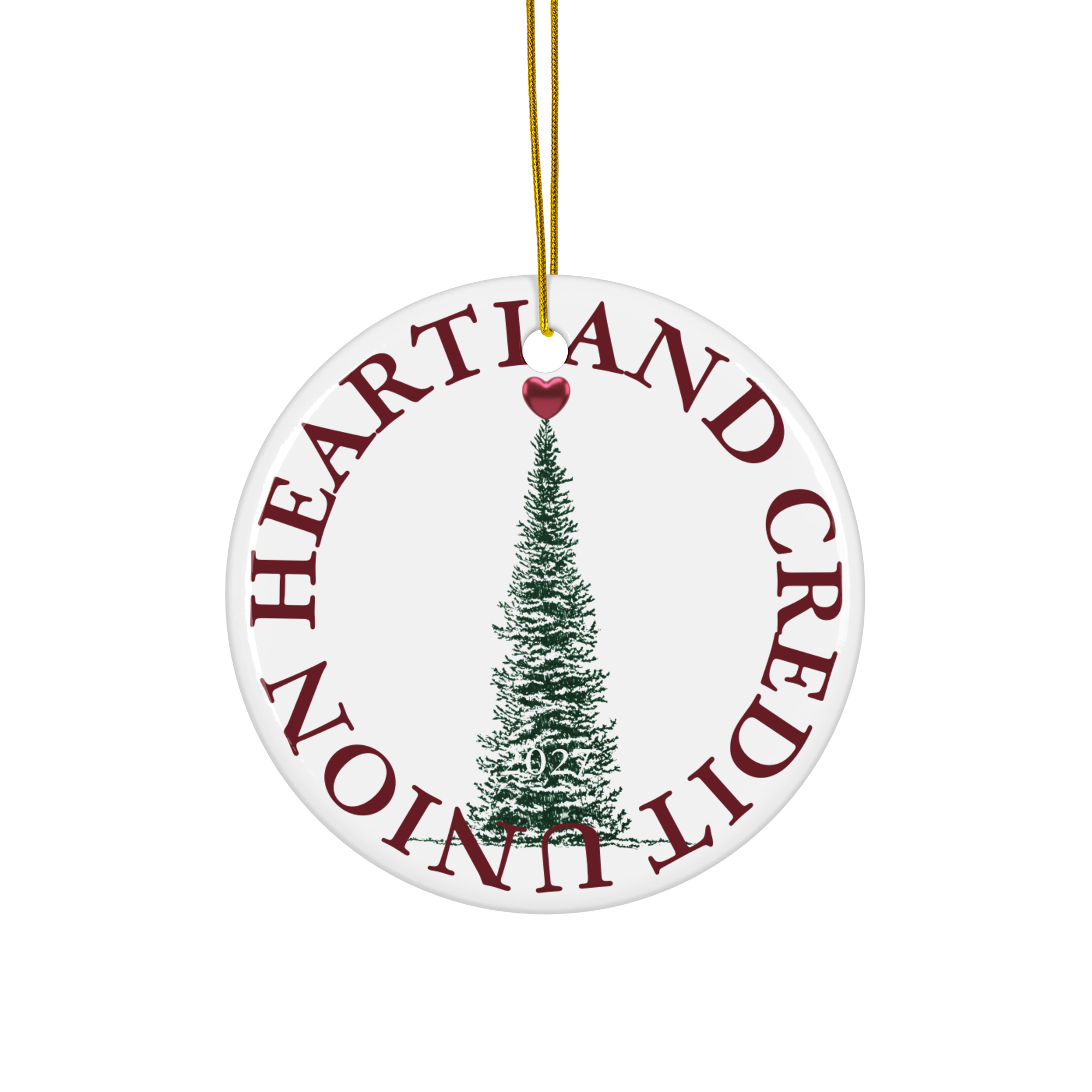 HeARTland Connection - Happy Holidays 2027 Ceramic Ornament | Heartland Credit Union