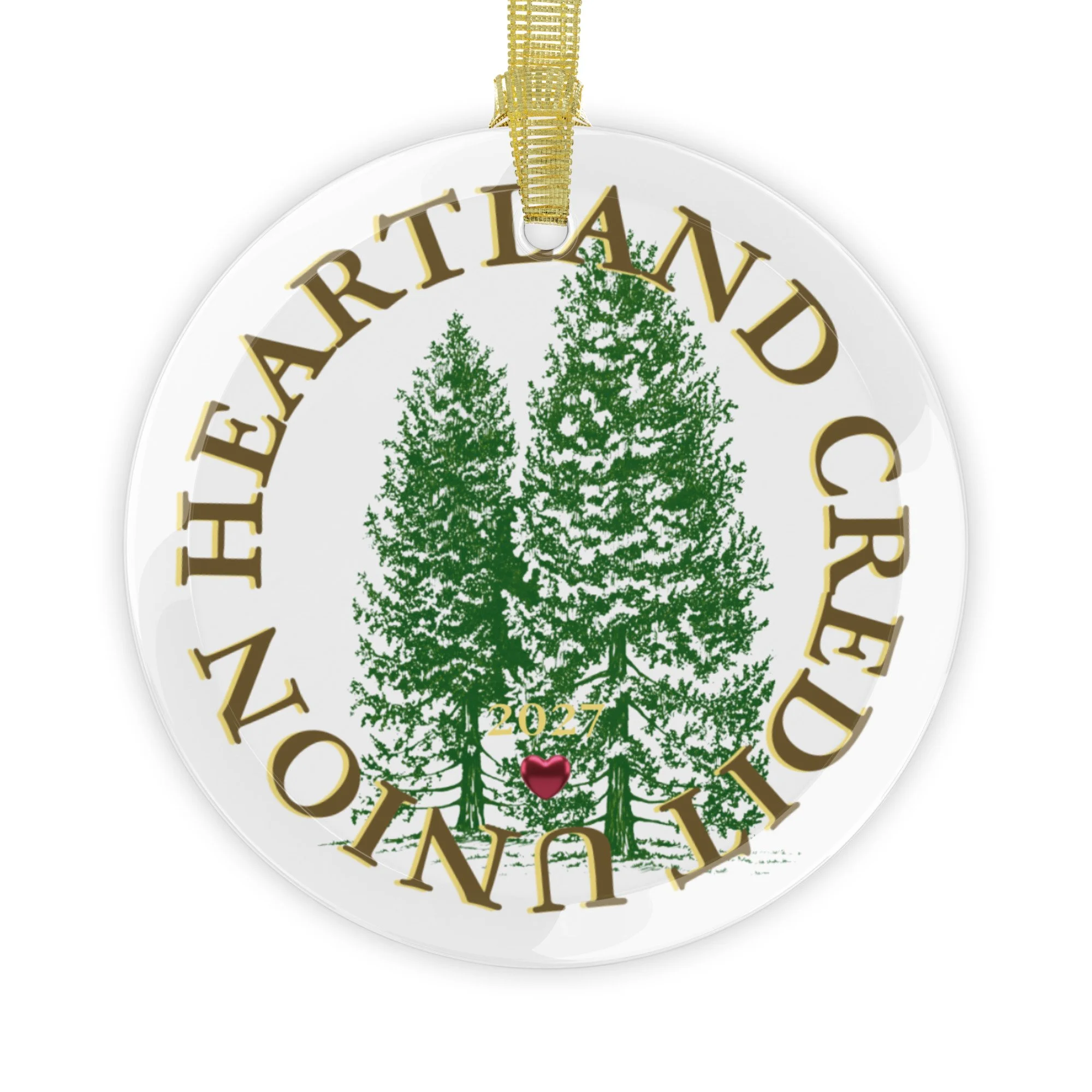 HeARTland Connection - Seasons Greetings 2027 Glass Ornament | Heartland Credit Union