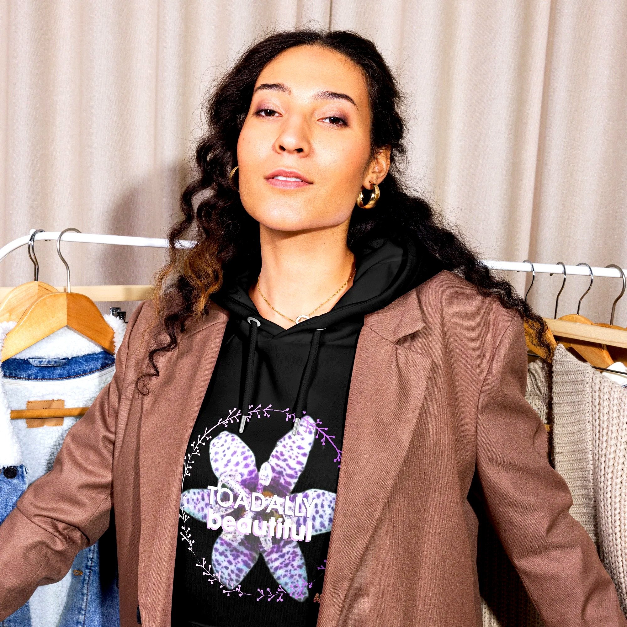 Unisex Eco Raglan Hoodie - 2 Colors - Love Makes Everything Better: Toadally Beautiful by Suzi Hightshoe & the Kate Shu Collective