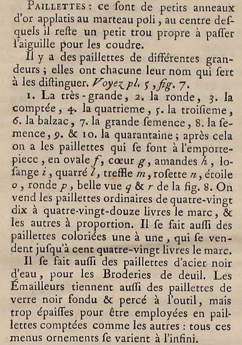 Paillettes (spangles).