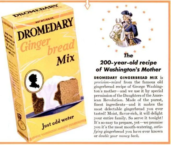 Ad for Dromedary gingerbread mix