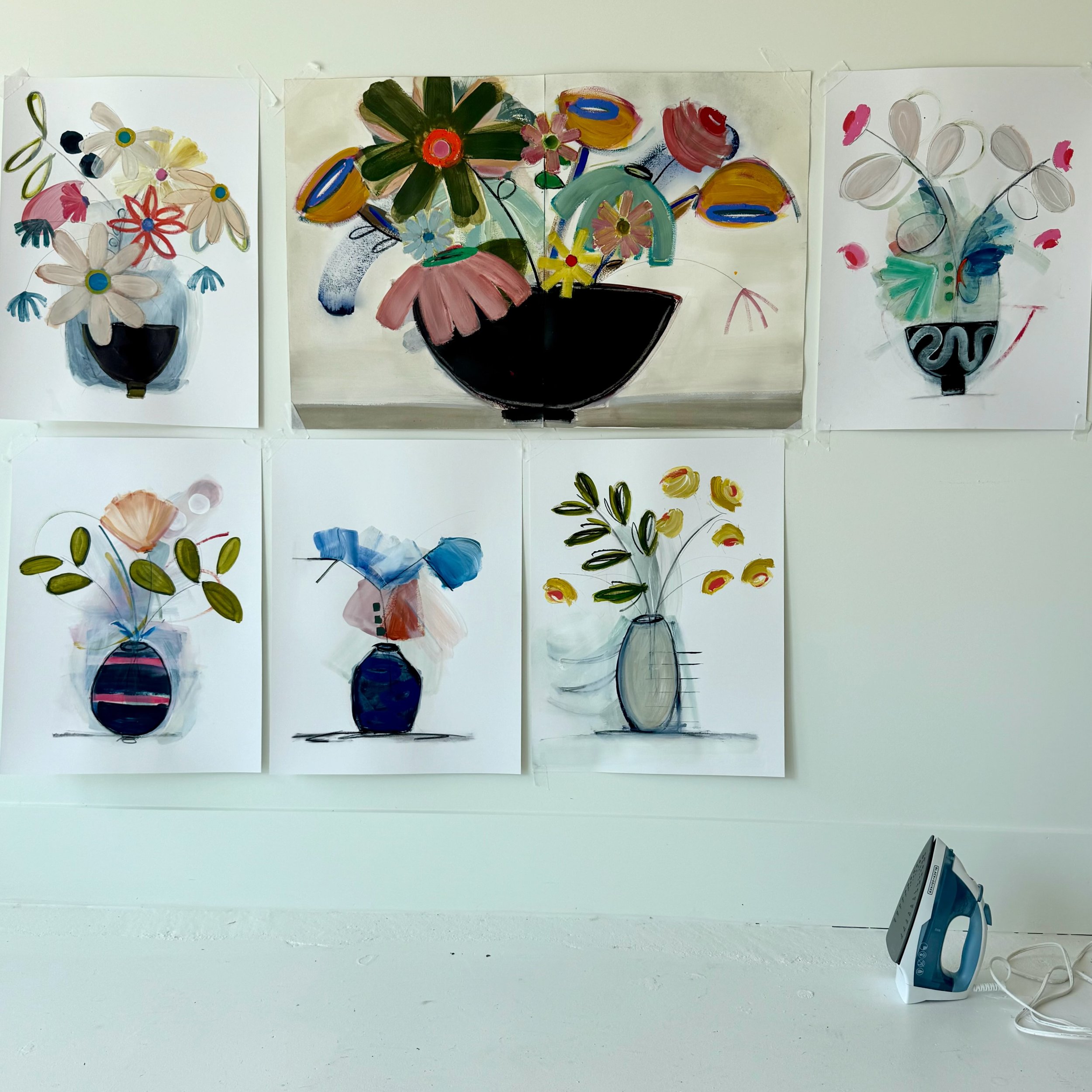 finding the good.

What a fun week- I've enjoyed this palette so much- here are 6 of the 8 pieces that will be available for the Friday sale✨
.

2 down, 2 more weeks to go! Although I love these florals, I can't wait to get back into abstracts:) next