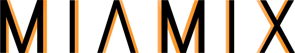Text spelling 'MIAMI' in large orange letters on a black background.