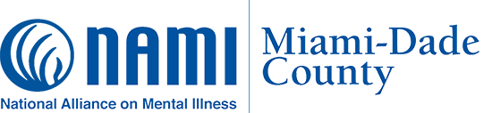NAMI Miami-Dade County logo with blue text and graphic design