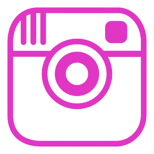 Outline of a vintage camera in purple color.