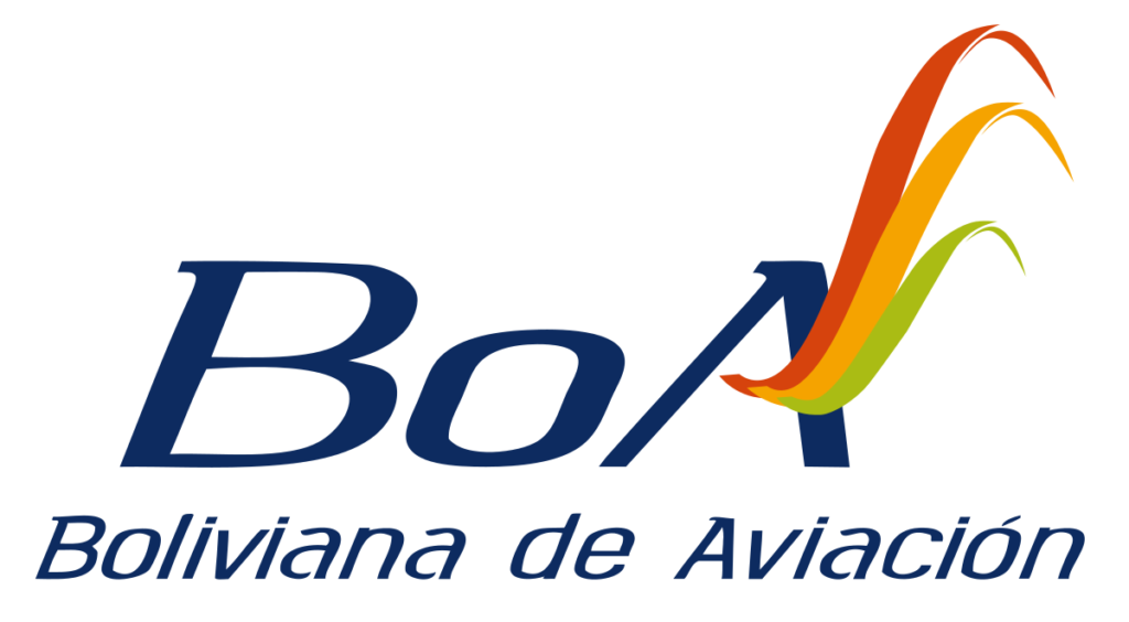 Logo of the Bolivian Air Force (BoA) featuring stylized colorful wing and text.