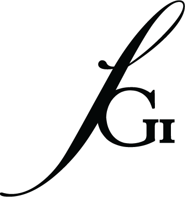 A stylized black logo with a cursive 'L' and 'G' intertwined.
