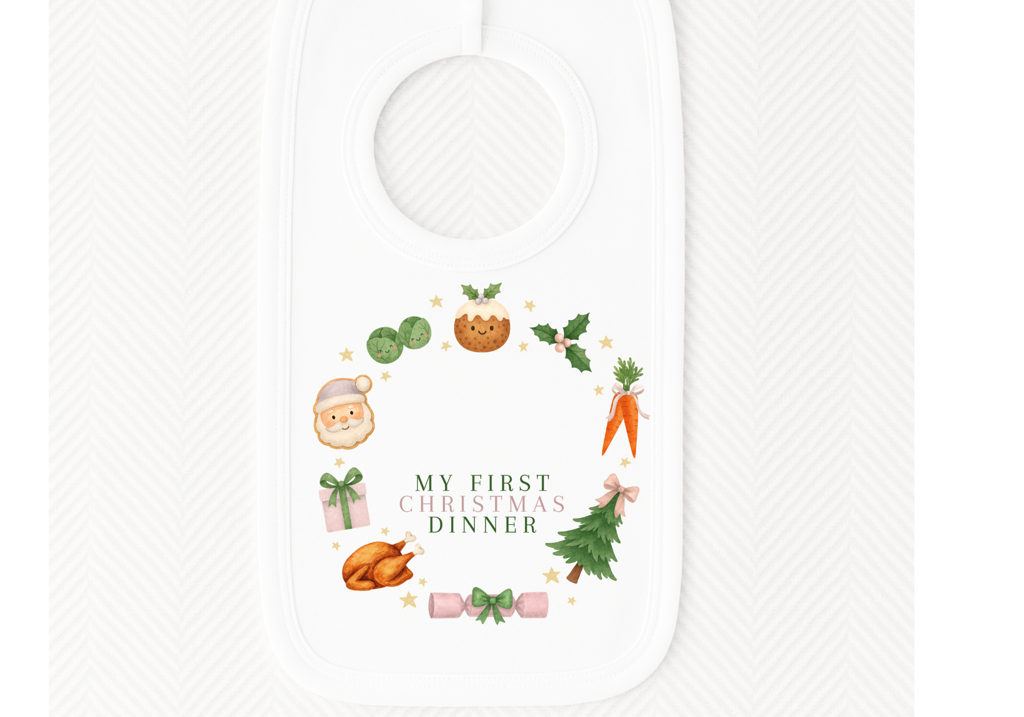 My First Christmas Dinner Baby Bib