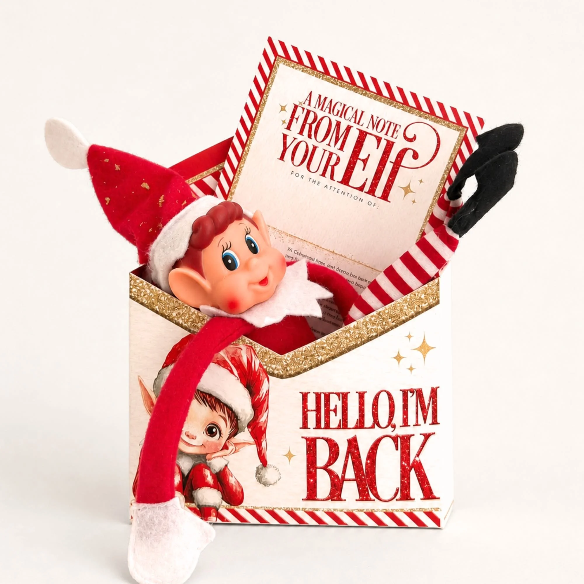 "Hello, I'm Back" Glitter Elf Gift Set
