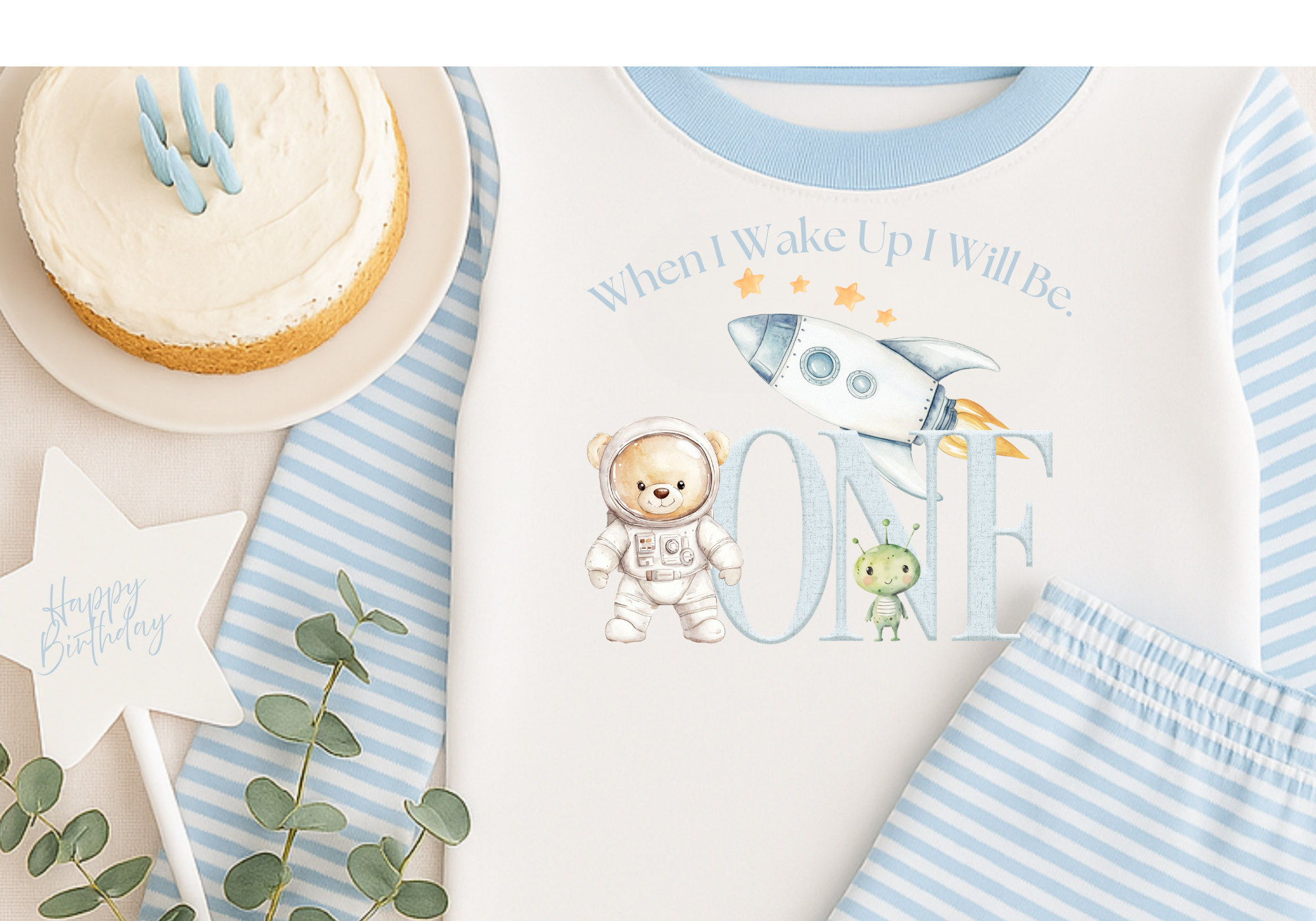 Personalised Pyjamas For Your Little Ones First Birthday or A Gift for them Turning a new Age, When i Wake up I Will Be . (Copy)