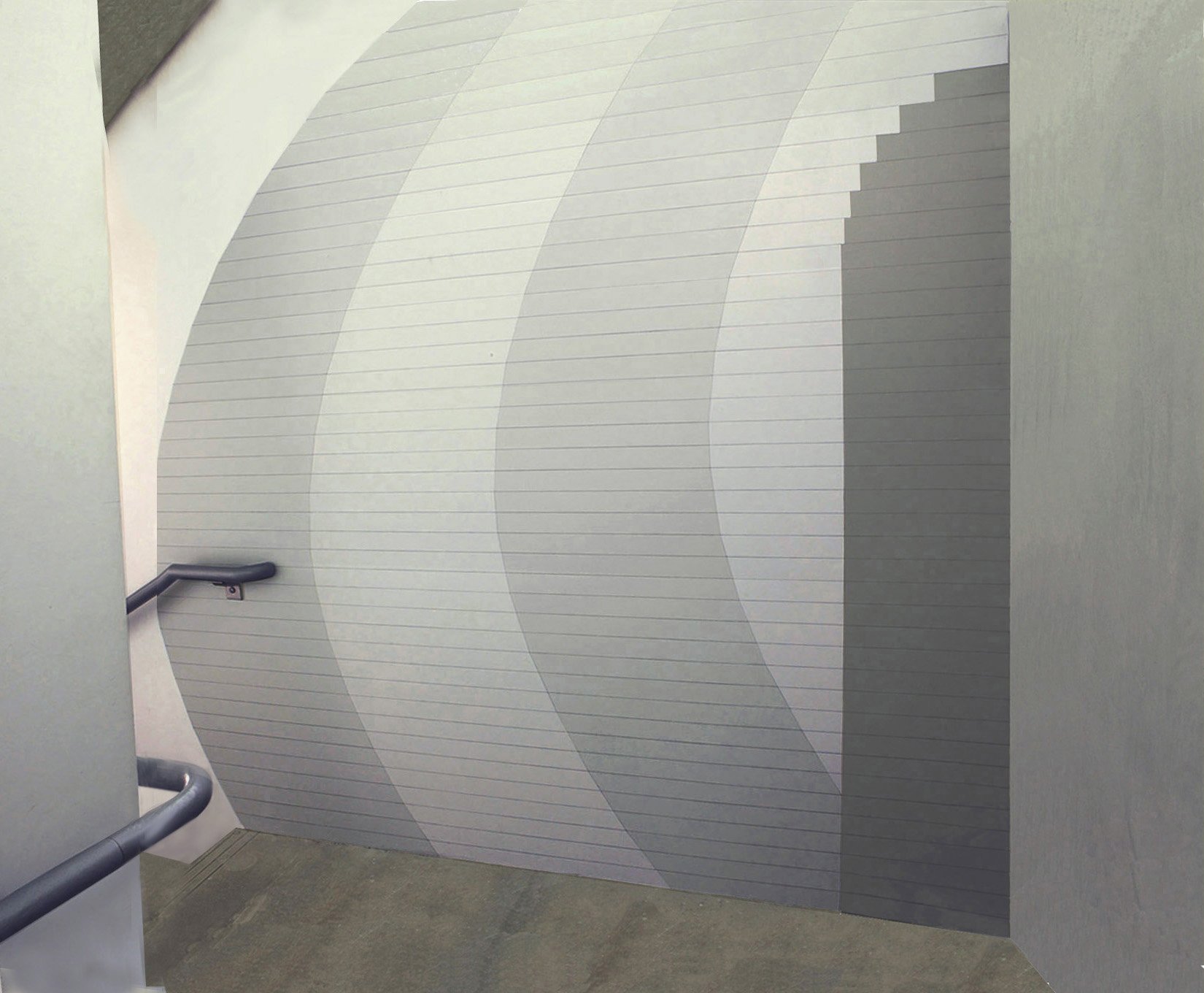 Curved Rays, 82 x 88"
