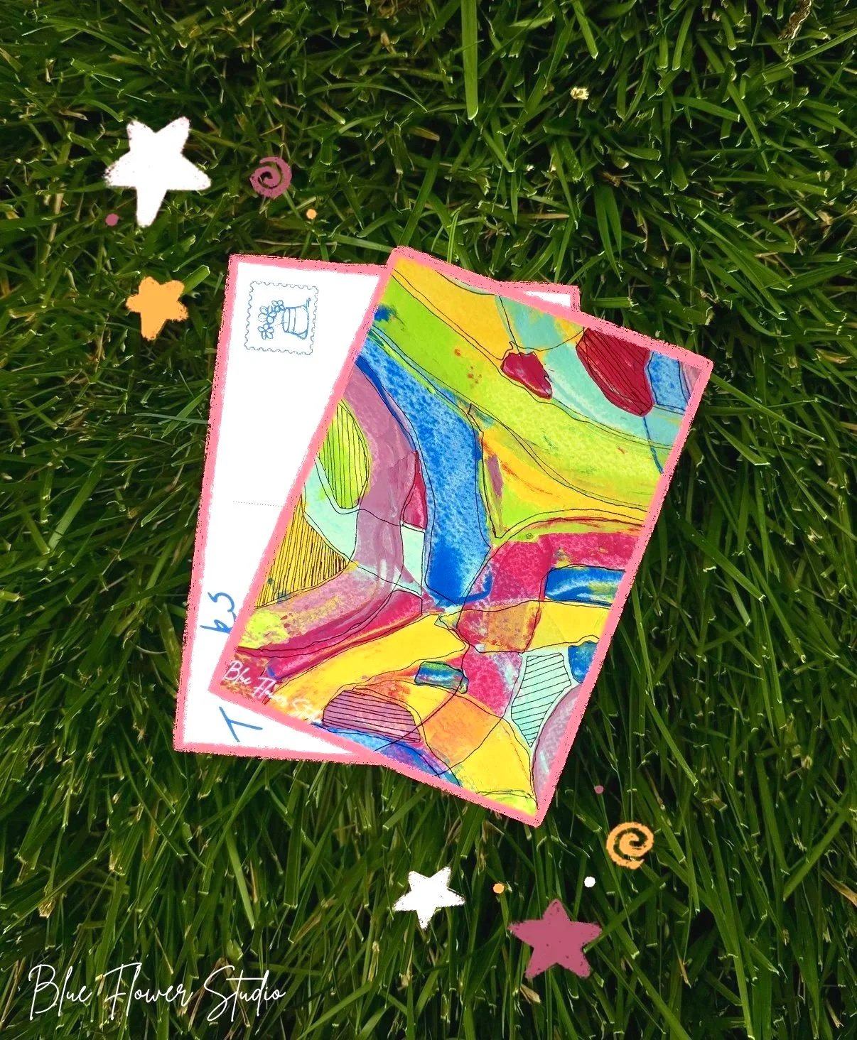 NEON LINES POSTCARD