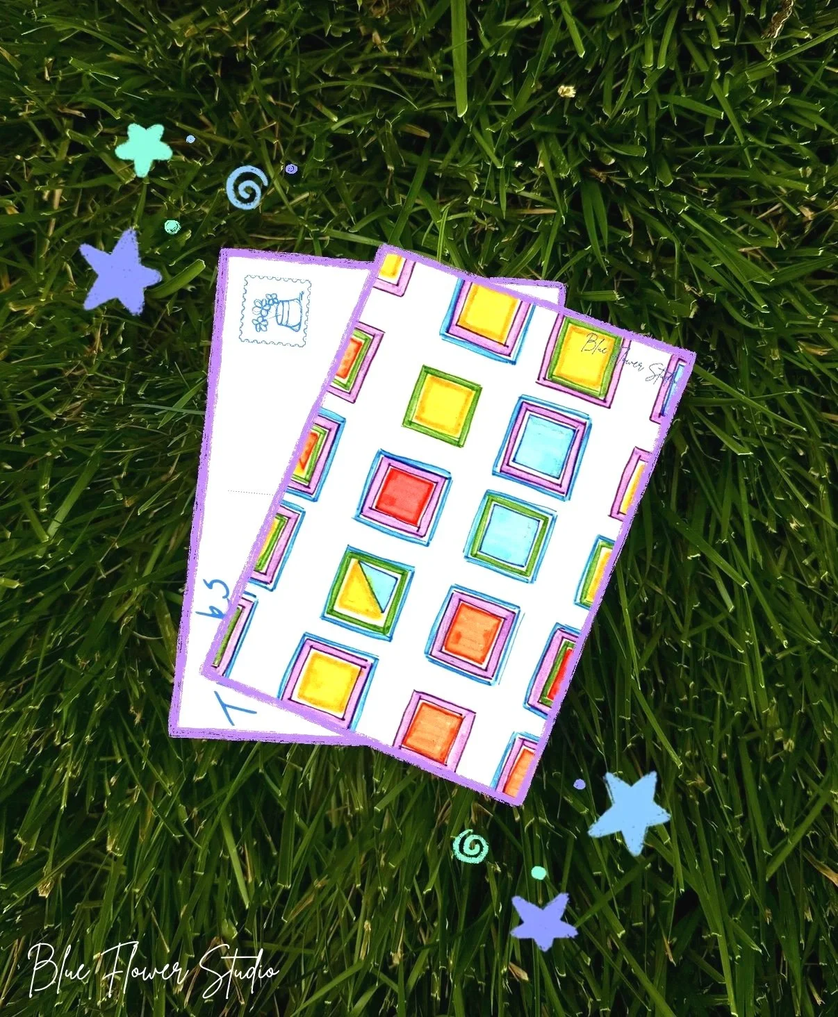 SQUARES POSTCARD