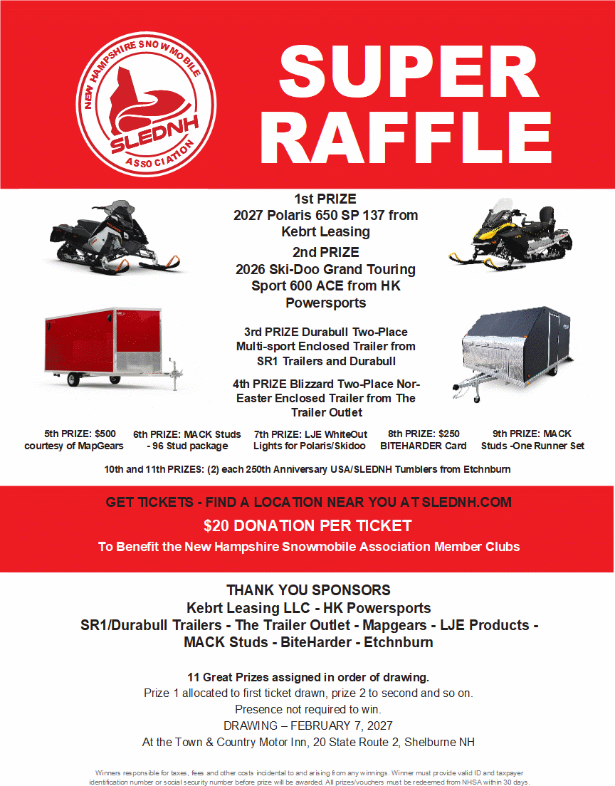 NHSA Super Raffle tickets