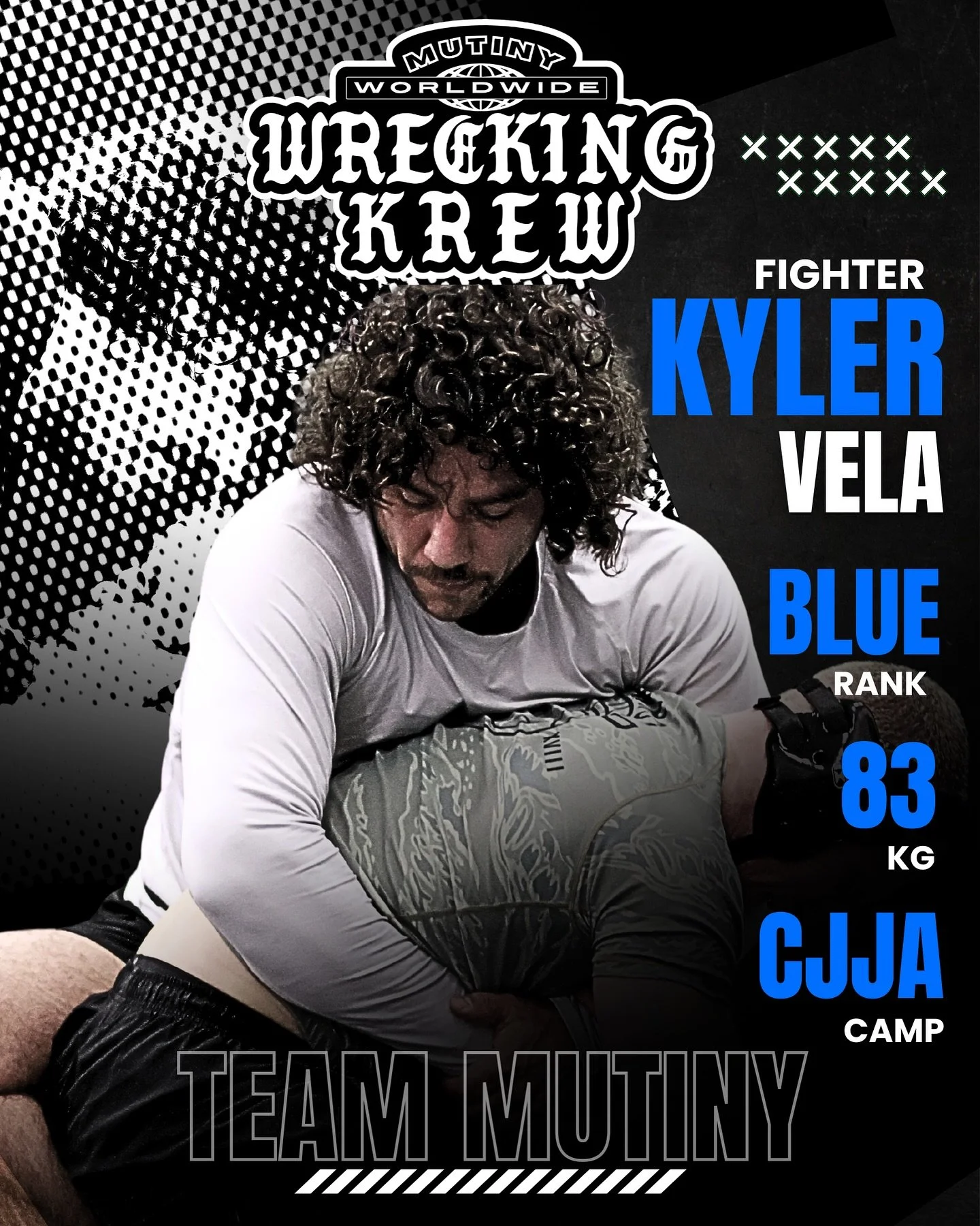 Mutiny Warfare is excited to officially welcome Kyler Vela to The Wrecking Krew roster. Kyler fights out of @charlottejiujitsuacademy Camp. Kyler found his way on the mats after a comprehensive four-year collegiate football career.  As a grappler, ha