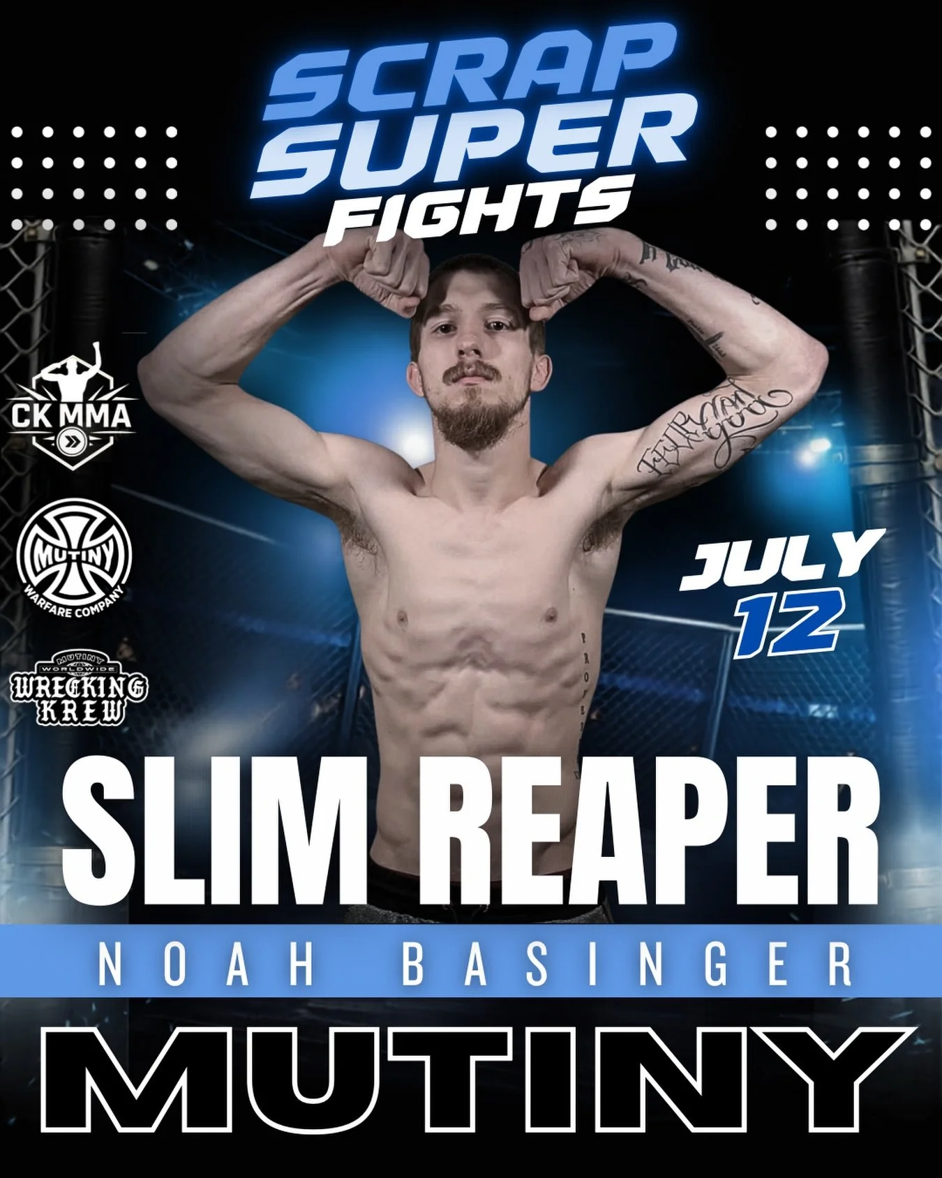Two more sleeps then it&rsquo;s Reaper time⚔️⚔️⚔️ @scrapsuperfights July 12th. CHOKE EVERYBODY.