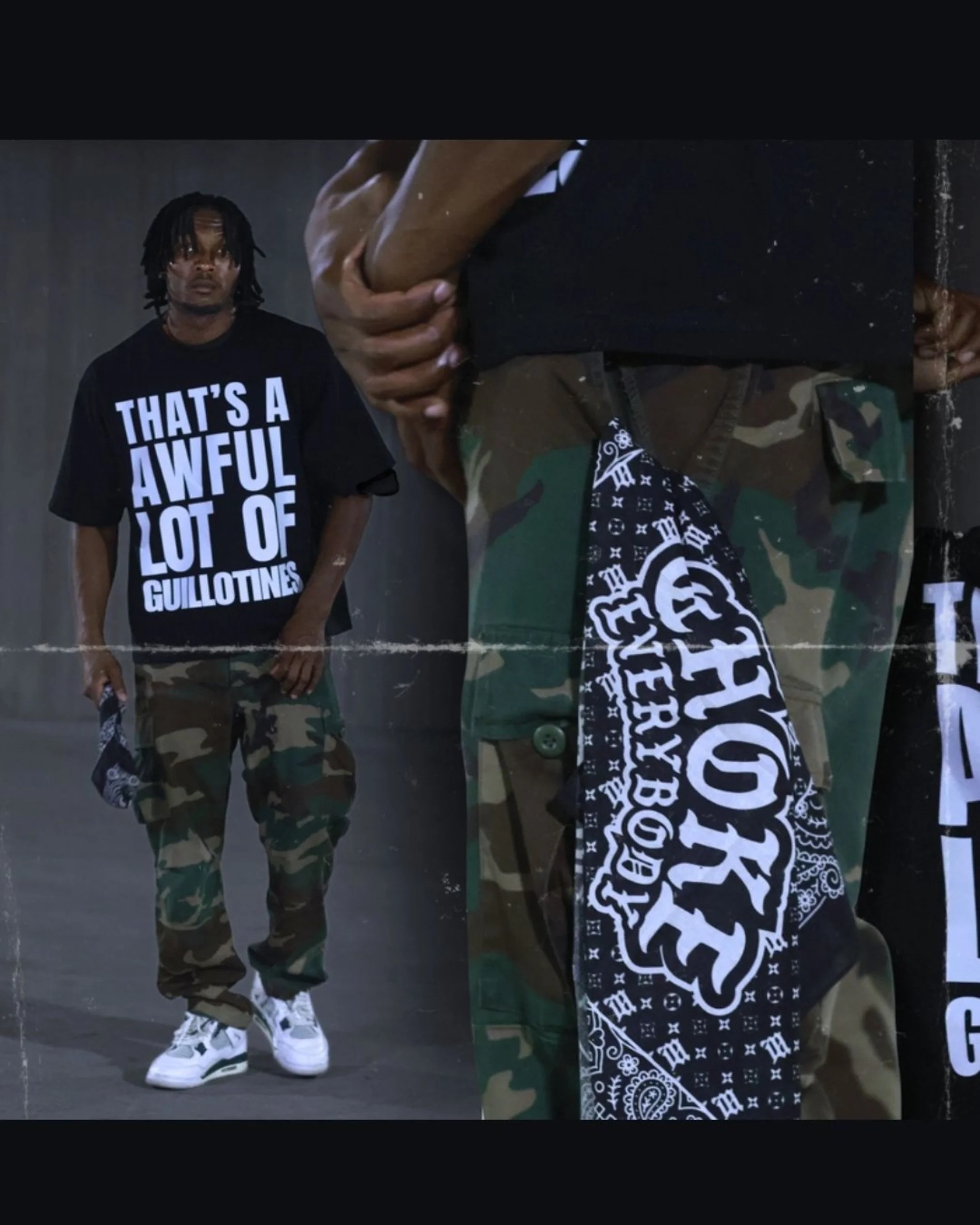 🎲🎲NEW Capsule is LIVE🎲🎲 The streets are heavy and so is this drop! Gilly oversized tee, O.G. flat bill and bandana. All available in the shop. Link in bio. This is a deadstock release. No restocks. All priced crazy for the game. They will go fast