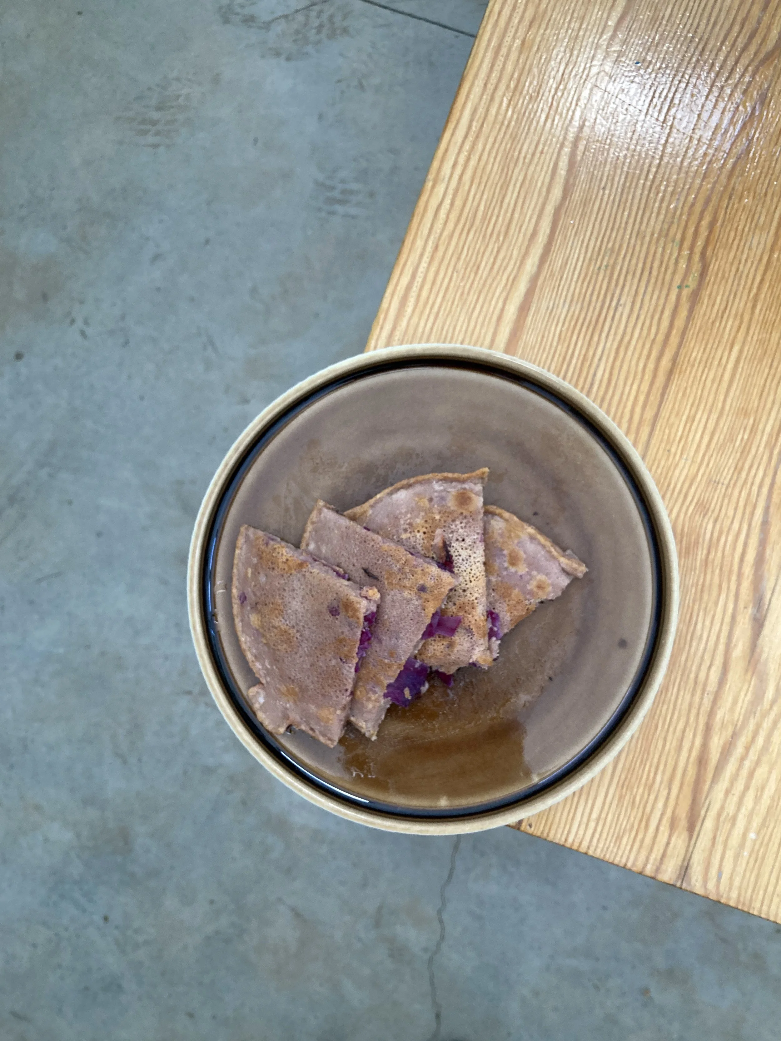 Purple kimchi Omelet