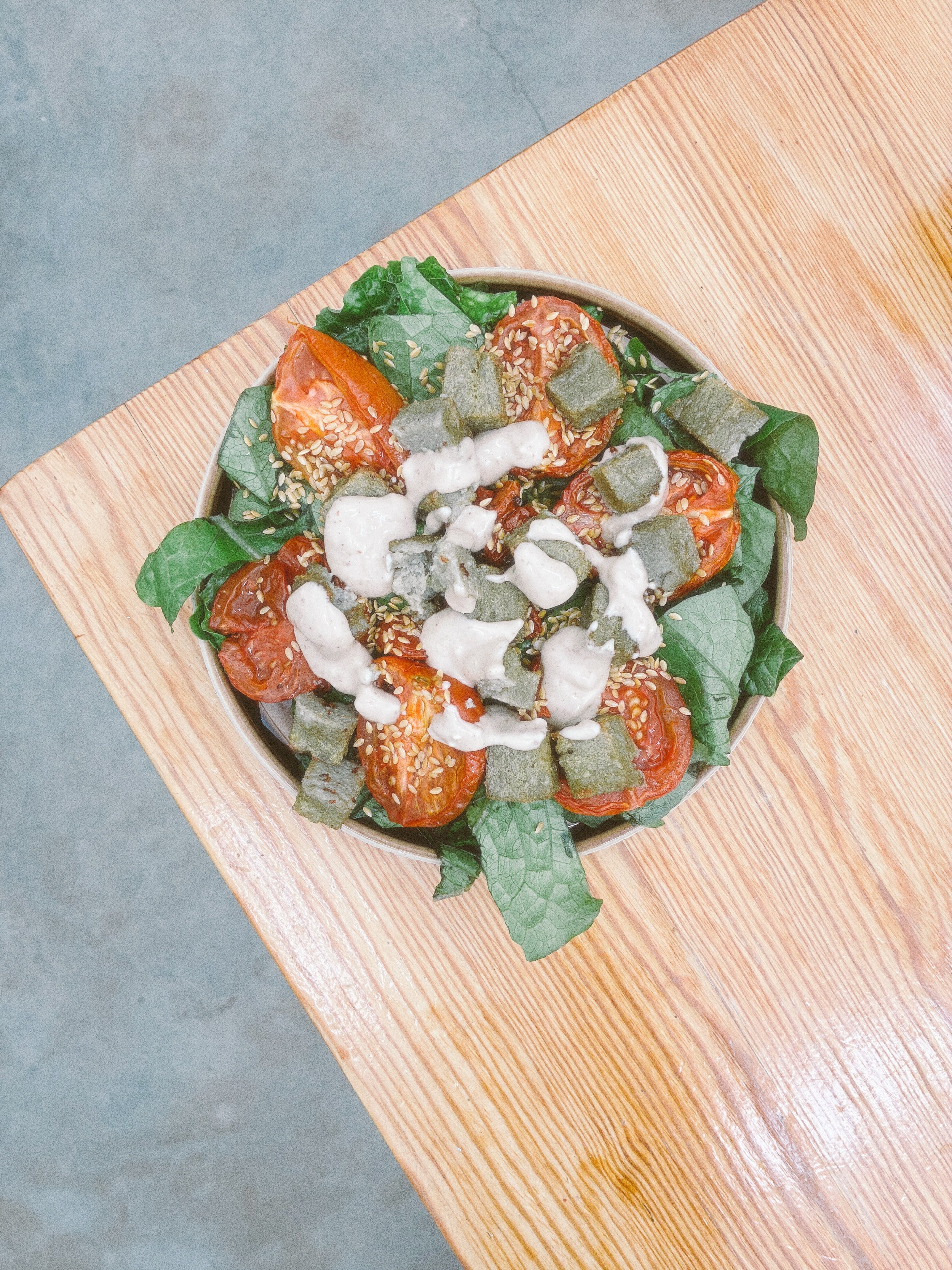 Crispy Lentil tofu Salad