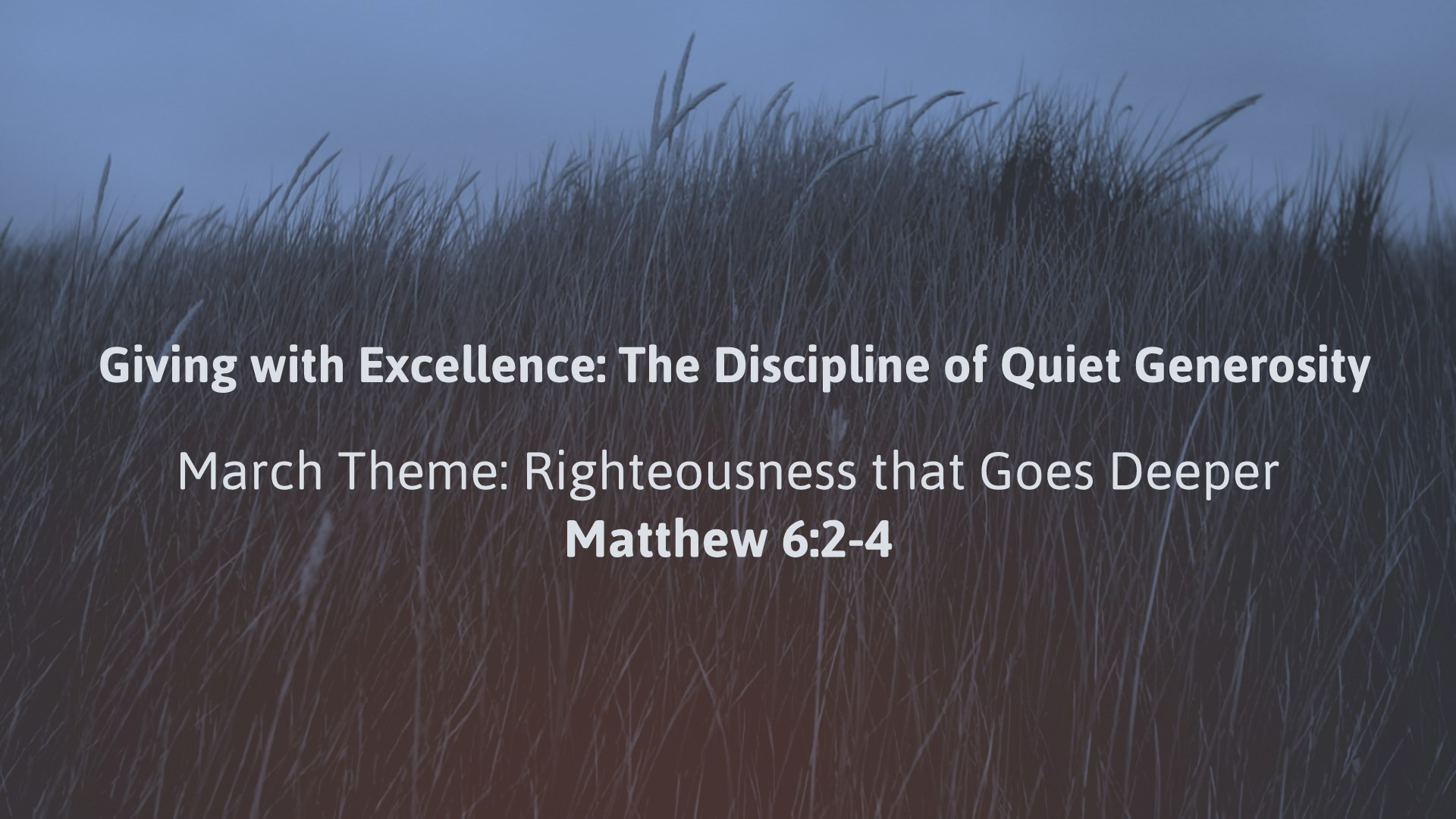 Righteousness That Goes Deeper