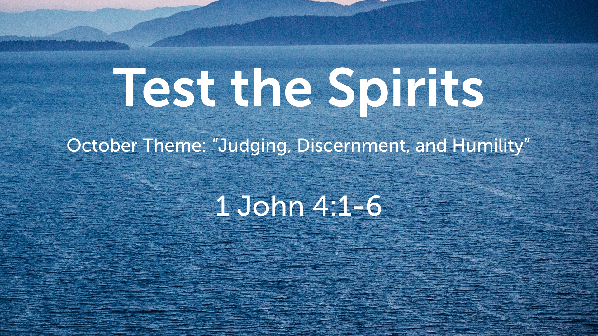 Test The Spirits
