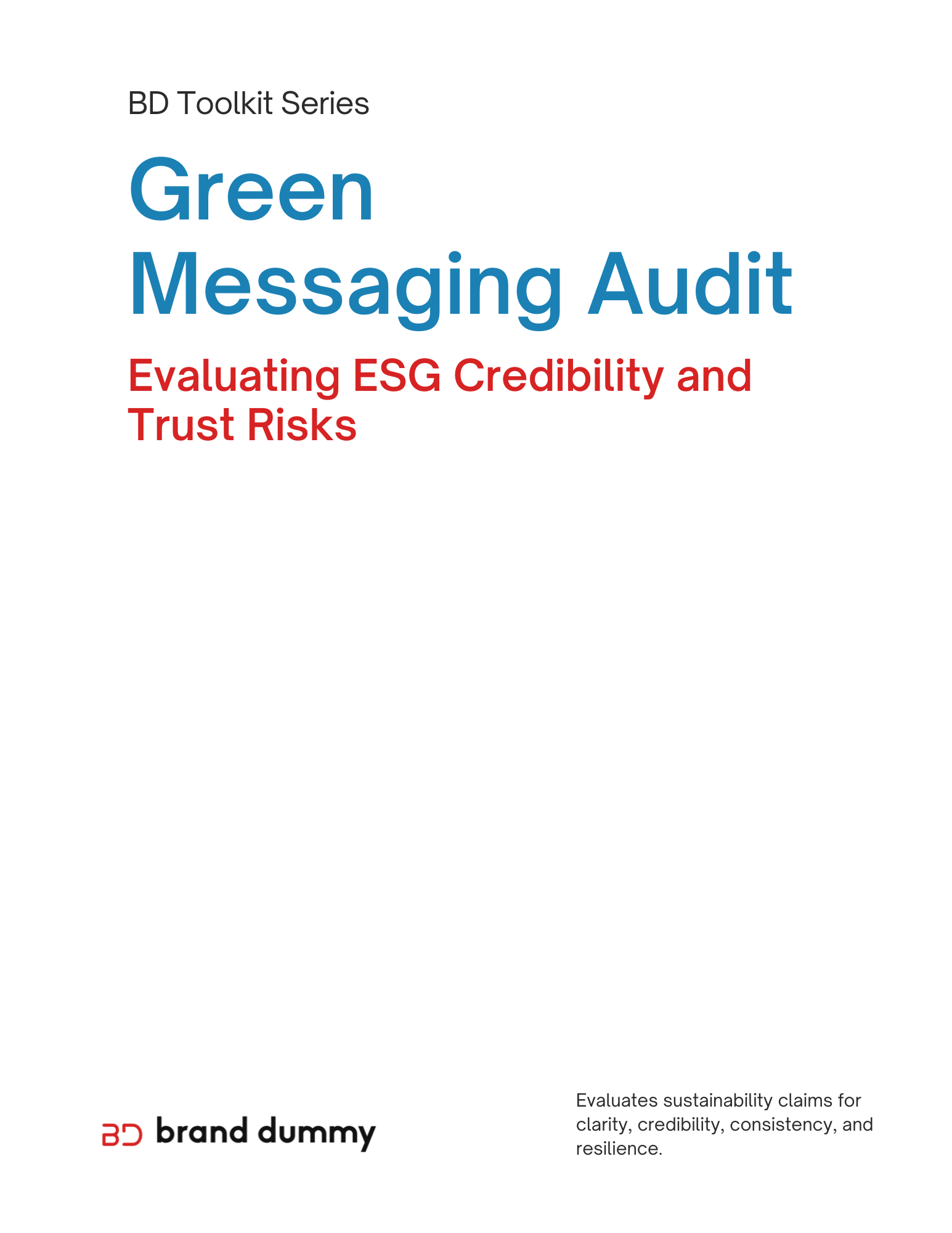 Green Messaging Audit