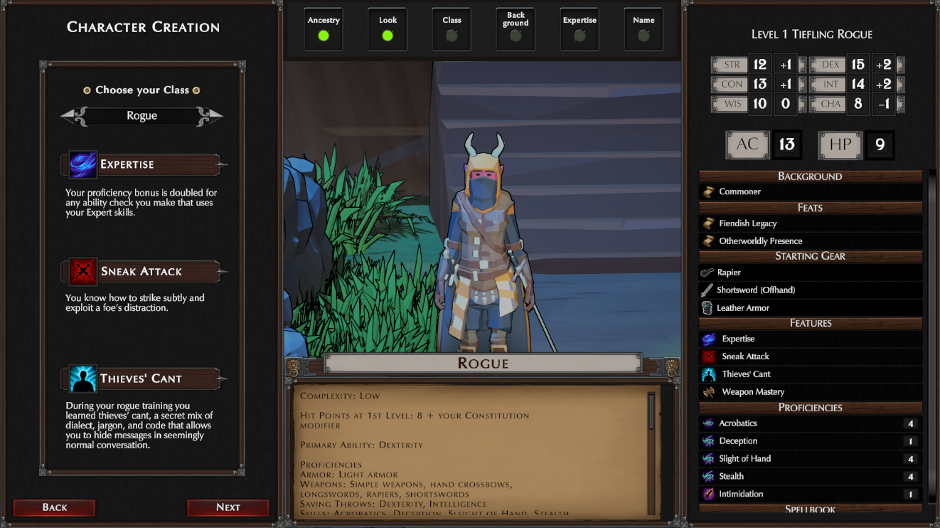 Each class has new Subclass options that are unique to the game world.  Build your character, your way.