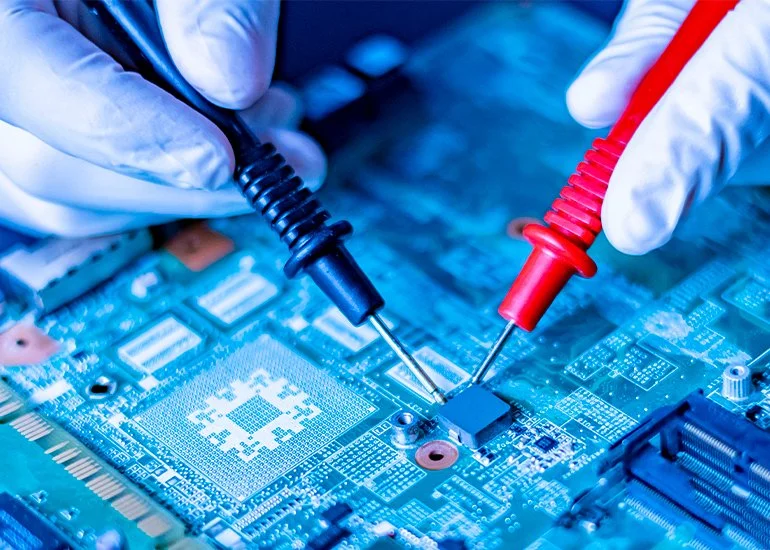 Man doing data diagnostic