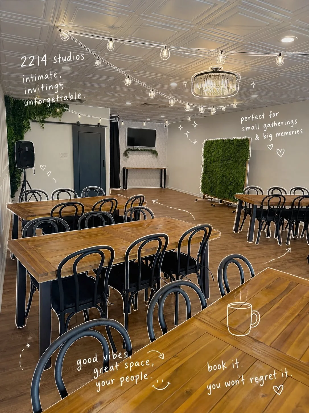 What is a boutique event venue? ✨

A boutique event venue is a smaller, more intimate space designed to create meaningful experiences and unforgettable moments. Unlike large banquet halls, boutique venues focus on atmosphere, flexibility, and persona