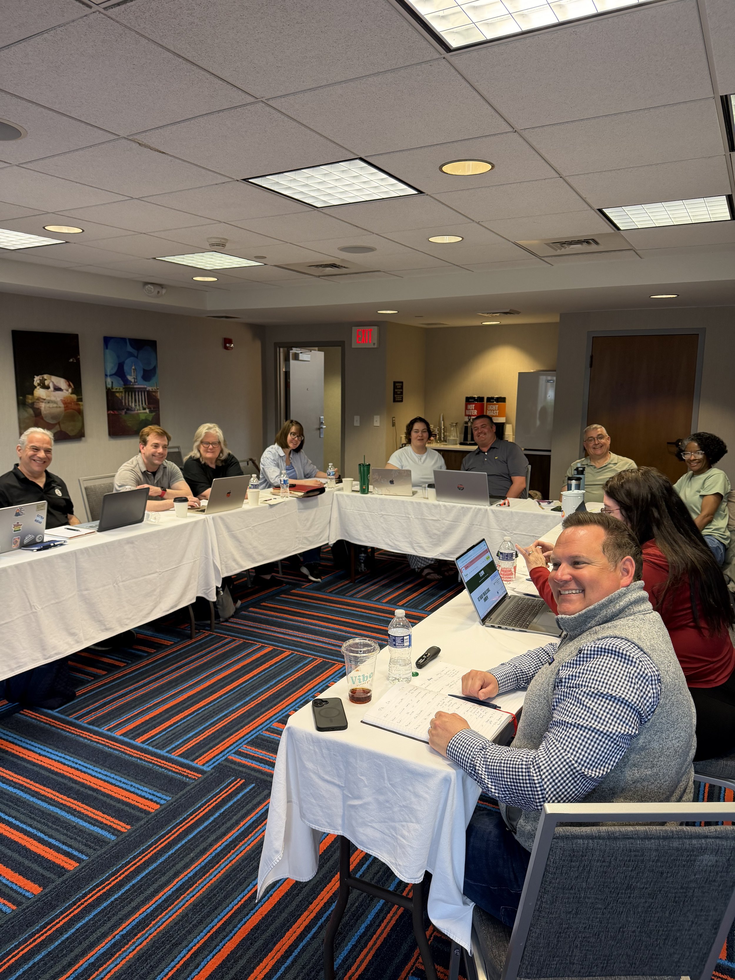 Volunteers at a  Chapter Advancement Initiative Meeting