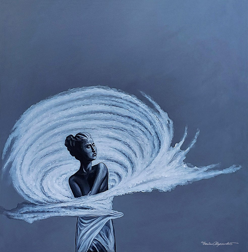 Greyish Motion  
36” x 36” x 1” 
Acrylic on canvas