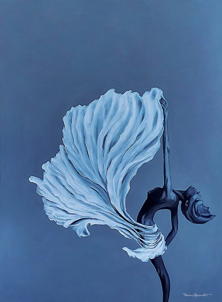 Greyish Petal  
36” x 40” x 1”  
Acrylic on canvas