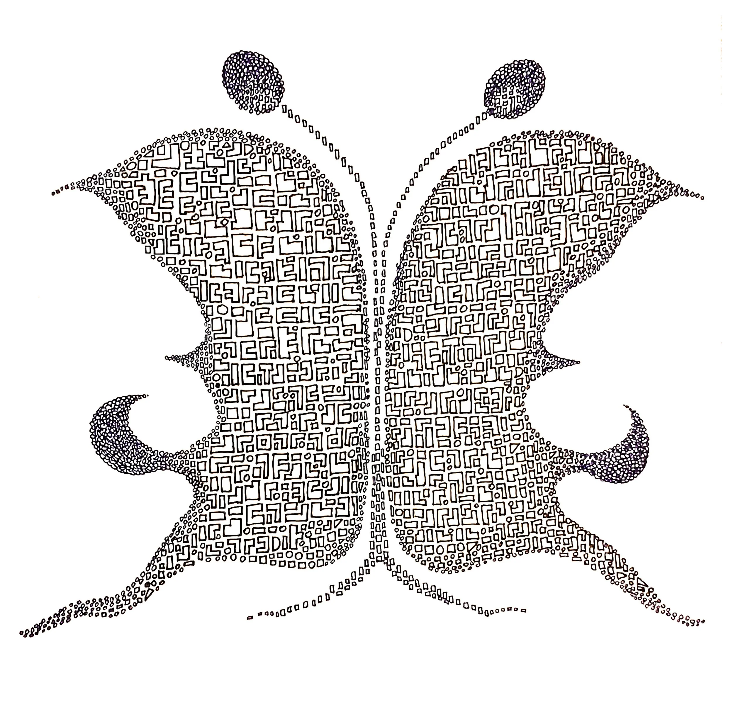 Patterns of the Pollen  [ 10” x 10”  Ink Pen on Sketch Paper]