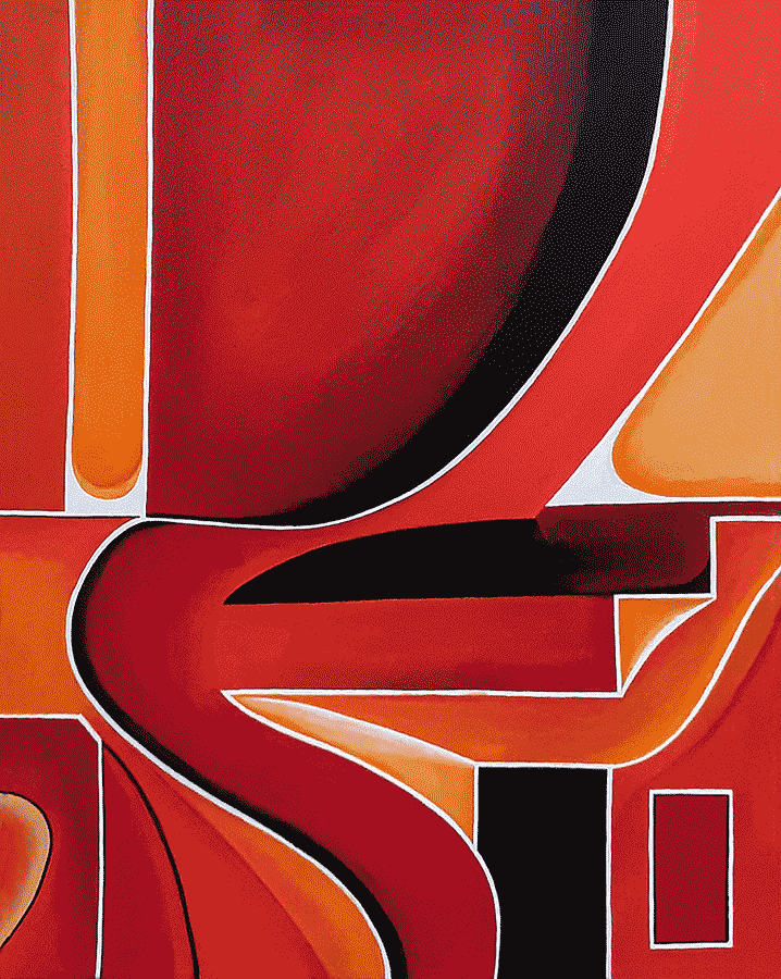 Sound of Symphony No. Four   46” x 20” x 1”  Acrylic On Canvas