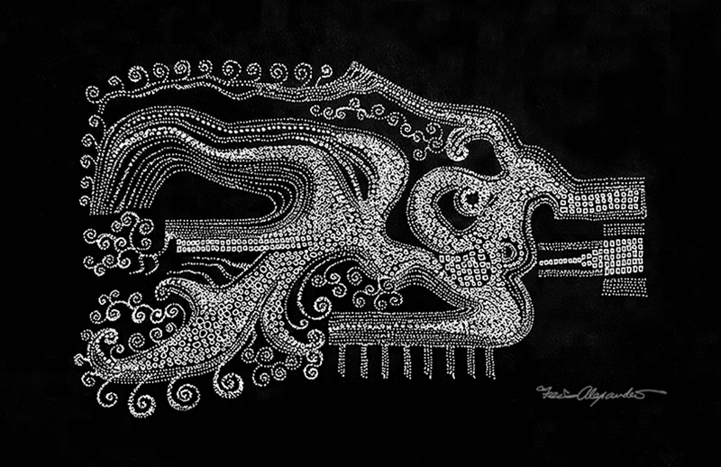 Wonder Tree  [ 14" x 8.5" Gel Pen on Sketch Paper]