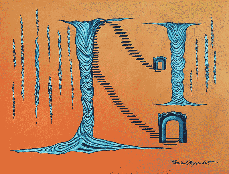 Destined Flow  30” x 24” x 1”  Acrylic On Canvas 