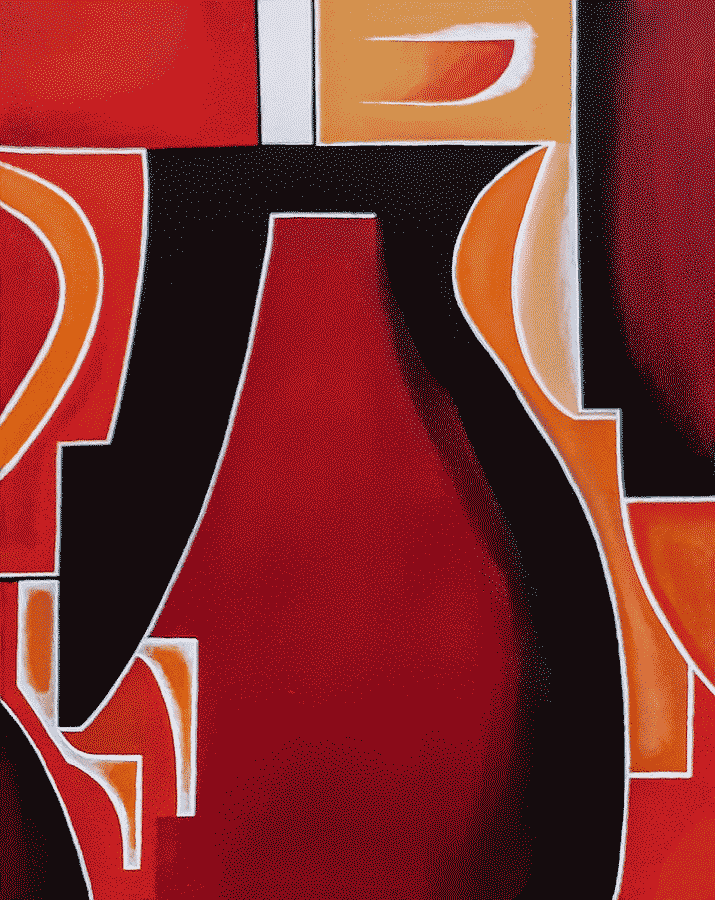 Sound of Symphony No. Three   46” x 20” x 1”  Acrylic On Canvas