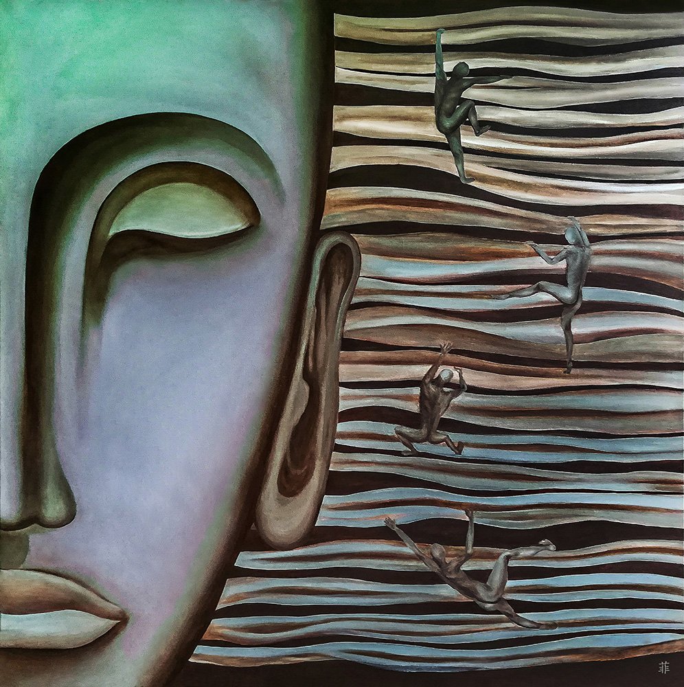 Mainstream Climbing 
36" x 36" 
Acrylic on Canvas