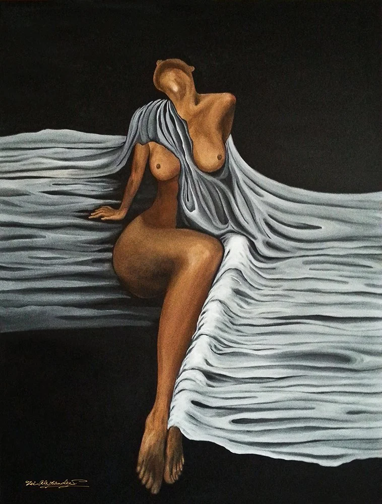 Ripple-Shawl 
36” x 48” x 1” 
Acrylic on canvas