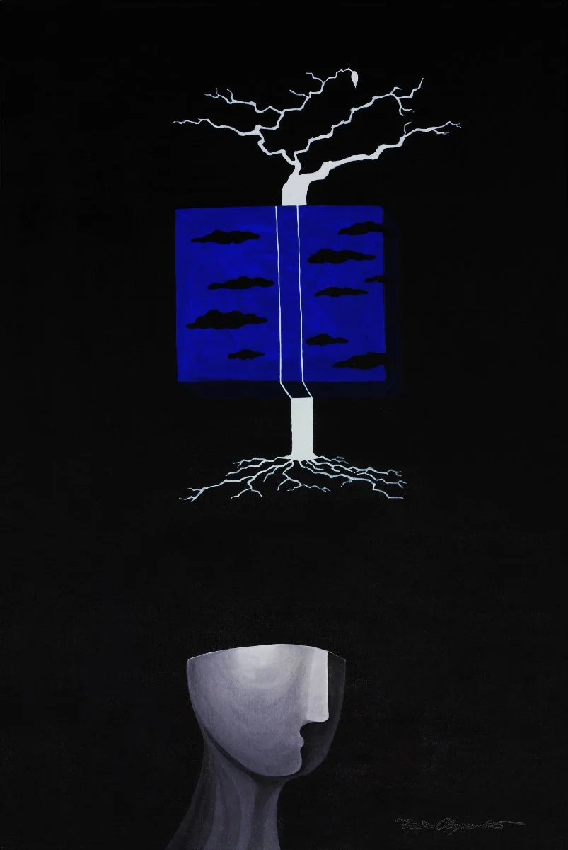 Thought Block 
24" x 36" x 1" maxD 
Acrylic On Canvas