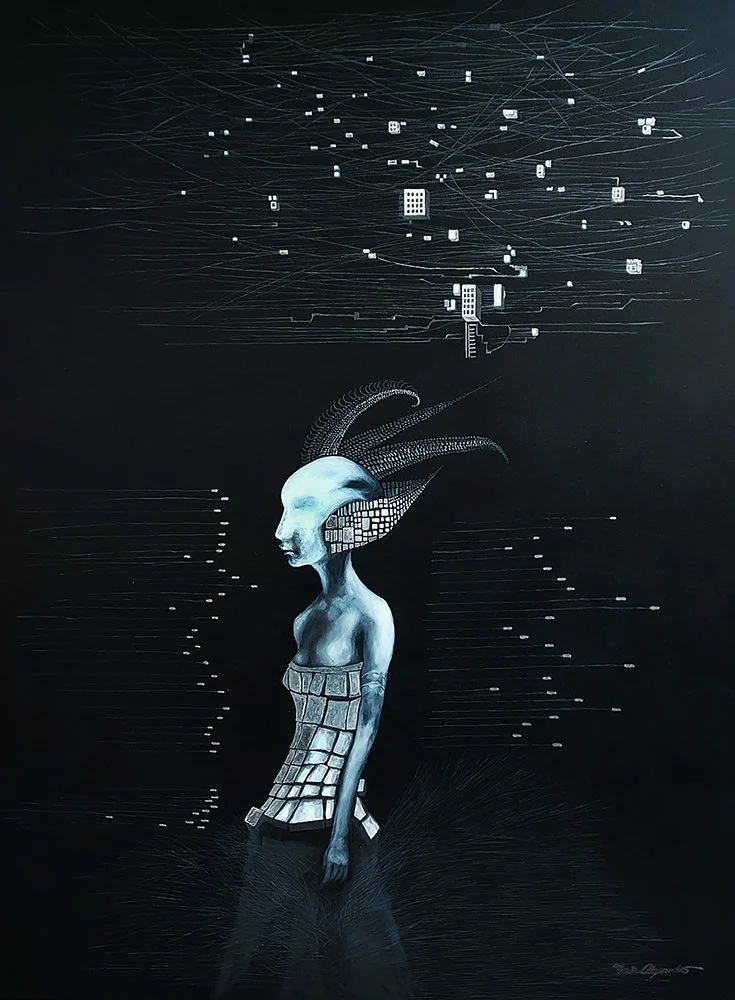 Female Neutrinos  
36” x 48” x 1.5” 
Acrylic on canvas