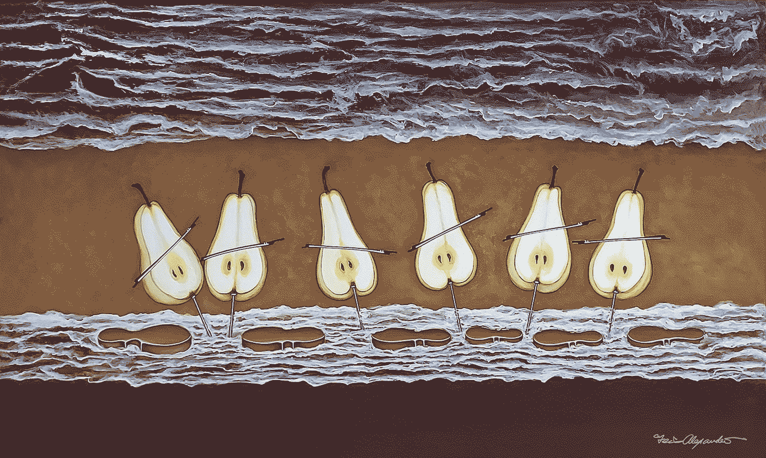 Smell The Symphony  48” x 30” x 1.5” maxD  Acrylic on Burlap 